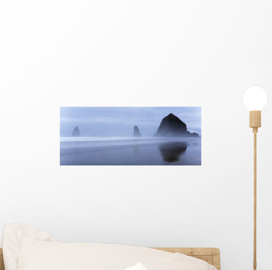 Morning Haystack Rock Oregon Wall Decal