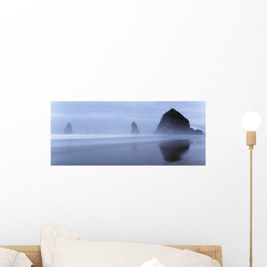 Morning Haystack Rock Oregon Wall Decal