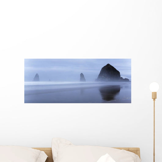 Morning Haystack Rock Oregon Wall Decal
