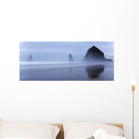 Morning Haystack Rock Oregon Wall Decal