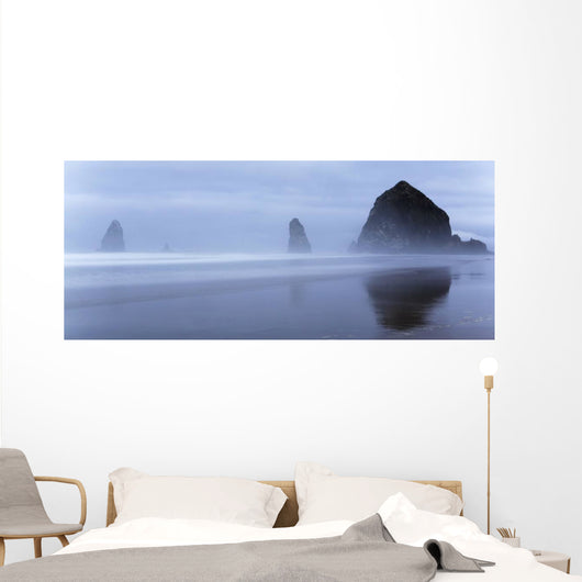 Morning Haystack Rock Oregon Wall Decal