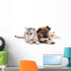 Cat and Puppy Wall Decal