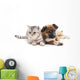 Cat and Puppy Wall Decal