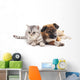 Cat and Puppy Wall Decal