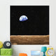 View Of Earth From The Moon's Surface Wall Mural