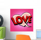 Comic Bubble Heart Shape Wall Decal