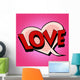 Comic Bubble Heart Shape Wall Decal