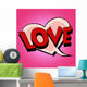Comic Bubble Heart Shape Wall Decal