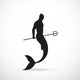 Male Mermaid Symbol Wall Decal
