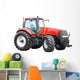 Close-up New Red Tractor Wall Decal