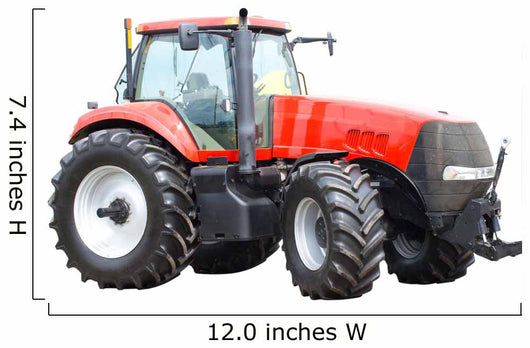 Close-up New Red Tractor Wall Decal
