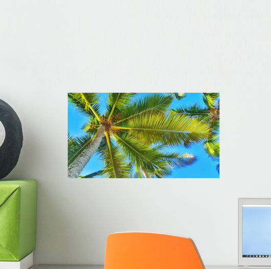 Coconut Palm Tree Perspective Wall Decal