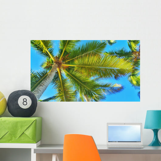 Coconut Palm Tree Perspective Wall Decal