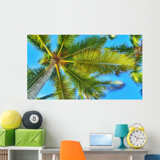 Coconut Palm Tree Perspective Wall Decal