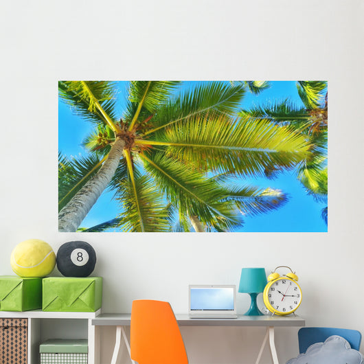 Coconut Palm Tree Perspective Wall Decal