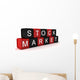 Stock Market Word Build Wall Decal