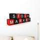 Stock Market Word Build Wall Decal