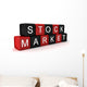Stock Market Word Build Wall Decal