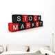 Stock Market Word Build Wall Decal