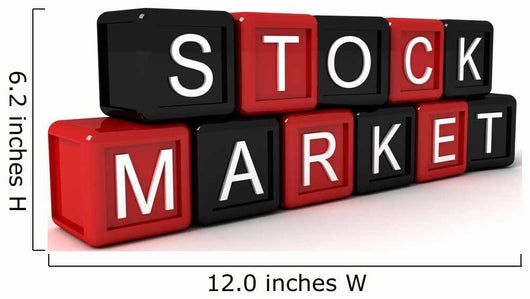 Stock Market Word Build Wall Decal