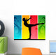Mujer Haciendo Gimnasia Ritmica Wall Decal