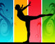 Mujer Haciendo Gimnasia Ritmica Wall Decal