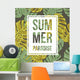 summer text palm Wall Mural