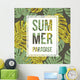 summer text palm Wall Mural