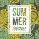 summer text palm Wall Mural