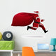 Running Delivery Santa Claus Wall Decal