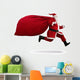Running Delivery Santa Claus Wall Decal