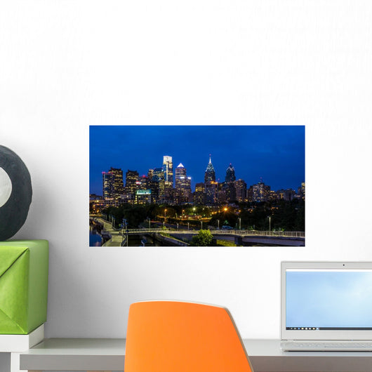 Philadelphia Skyline Sunset Wall Decal