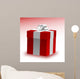 Red Giftbox with White Wall Decal