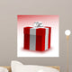 Red Giftbox with White Wall Decal