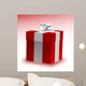 Red Giftbox with White Wall Decal