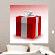 Red Giftbox with White Wall Decal