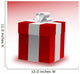 Red Giftbox with White Wall Decal