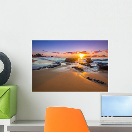 Sunrise Sandy Beach Honolulu Wall Decal