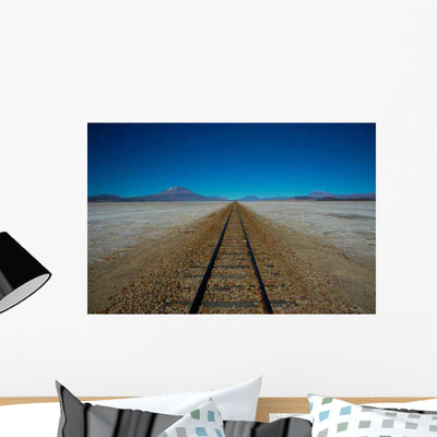 Railway Line Highlands Bolivia Wall Decal shown on a wall