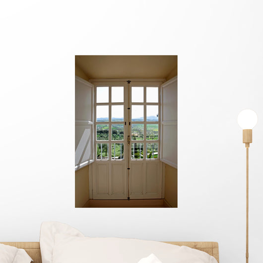 Through Wooden Doors to Wall Decal