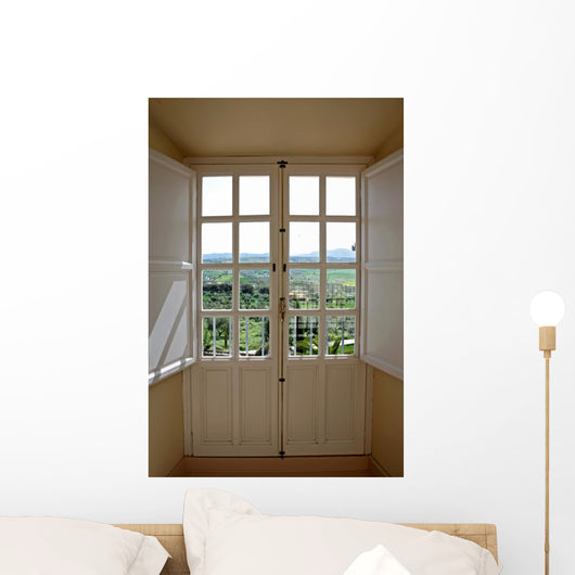 Through Wooden Doors to Wall Decal