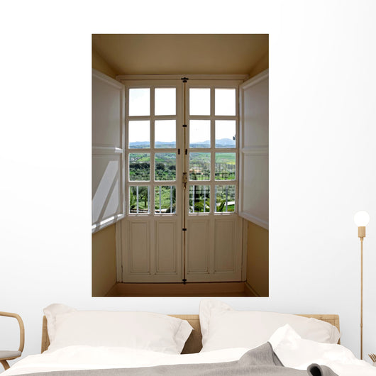 Through Wooden Doors to Wall Decal