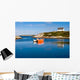 Fisherman's House and Boats in a Bay Peggy's Cove Wall Mural