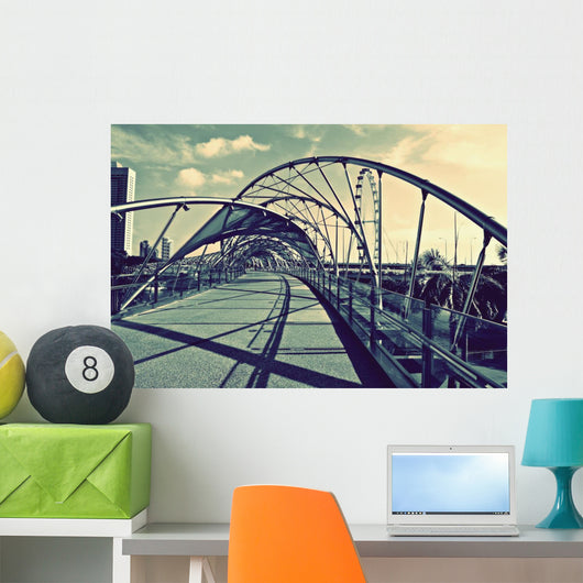 Helix Bridge Singapore Architecture Wall Decal
