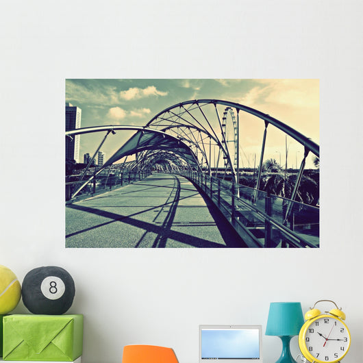 Helix Bridge Singapore Architecture Wall Decal