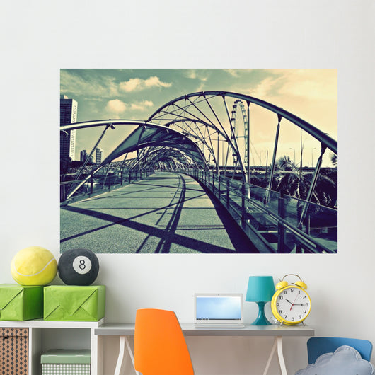 Helix Bridge Singapore Architecture Wall Decal
