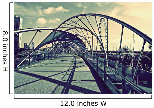 Helix Bridge Singapore Architecture Wall Decal