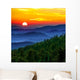Smoky mountain sunset Wall Mural