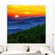 Smoky mountain sunset Wall Mural