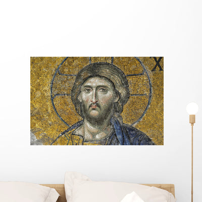 Deesis-mosaic Hagia Sophia Istanbul Wall Decal shown on a wall